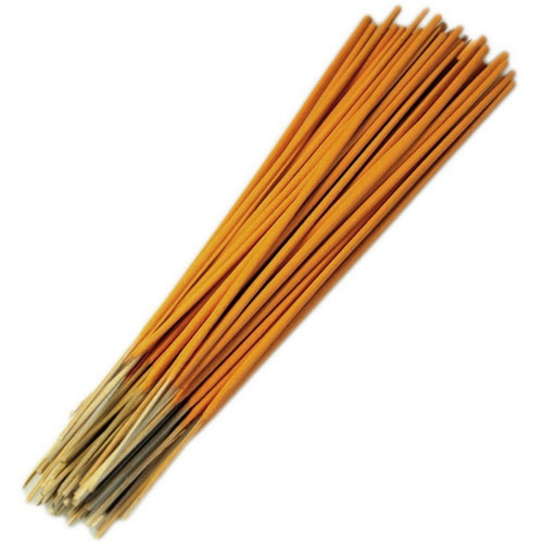 1 Bâtonnet d'Encens Pêche - Mangue / Encens en Bâtonnets avec tige en bambou