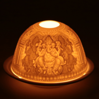 Bougeoir Porcelaine Ganesh