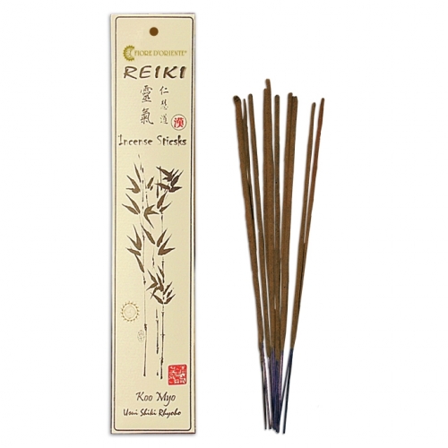 10 Bâtonnets d'Encens Reiki Koo Myo - Fiore d'Oriente / Encens en Bâtonnets avec tige en bambou