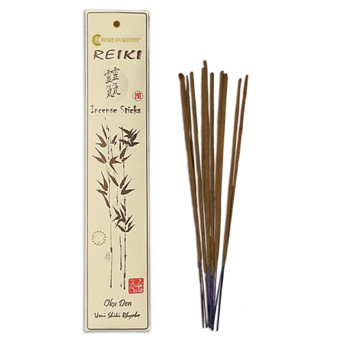 10 Bâtonnets d'Encens Reiki Oku Den - Fiore d'Oriente / Encens en Bâtonnets avec tige en bambou