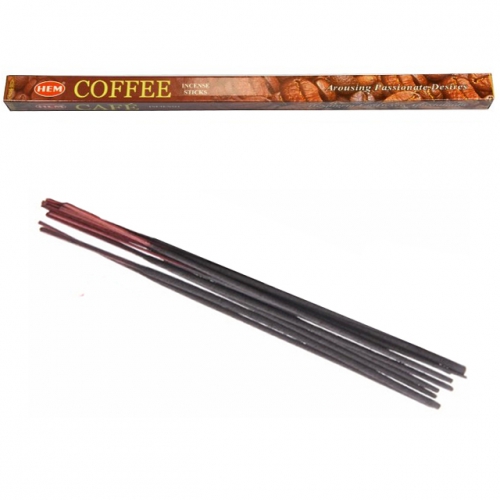 Bâtonnets d'Encens Café - Hem x8 / Encens en Bâtonnets avec tige en bambou