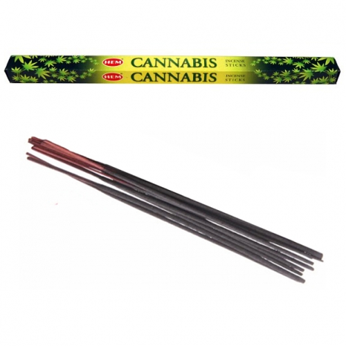 Bâtonnets d'Encens Cannabis - Hem x8 / Encens en Bâtonnets avec tige en bambou