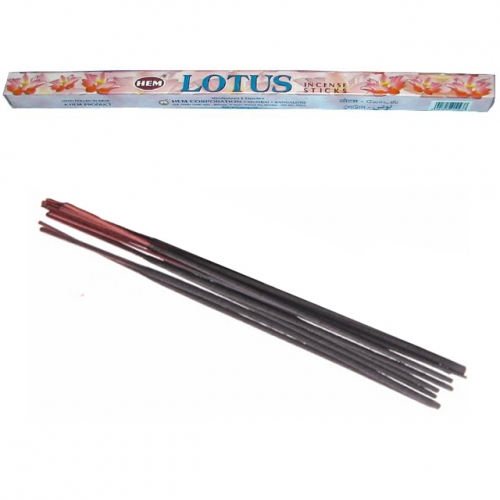 Bâtonnets d'Encens Lotus - Hem x8 / Encens en Bâtonnets avec tige en bambou