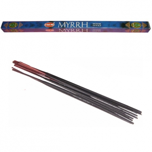 Bâtonnets d'Encens Myrrhe - Hem x8 / Encens en Bâtonnets avec tige en bambou