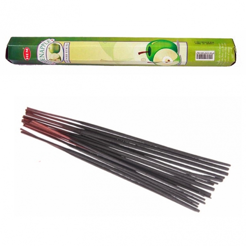 Bâtonnets d'Encens Pomme Verte - Hem x20 / Encens en Bâtonnets avec tige en bambou