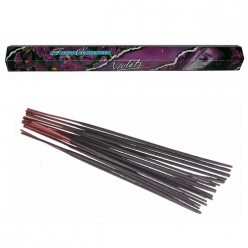 20 Bâtonnets d'Encens Violette - Padmini / Encens en Bâtonnets avec tige en bambou