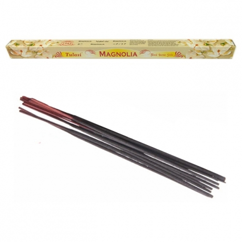 Bâtonnets d'Encens Magnolia - Tulasi x8 / Encens en Bâtonnets avec tige en bambou