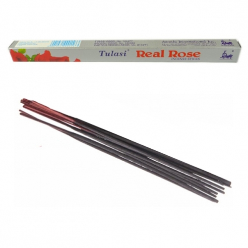 Bâtonnets d'Encens Real Rose - Tulasi x8 / Bâtonnets d'Encens de Synthèse