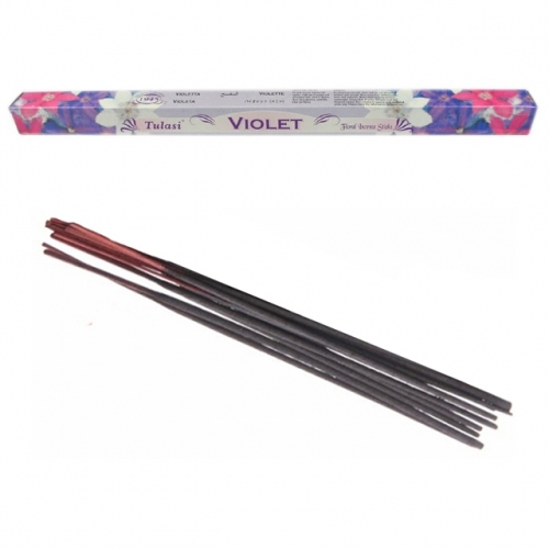 Bâtonnets d'Encens Violette - Tulasi x8 / Encens de Synthèse