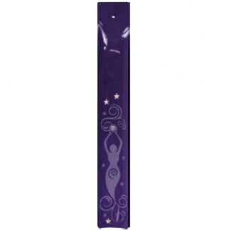 Porte-Encens en verre violet déesse pierre de lune