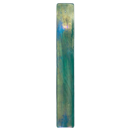 Porte-Encens en verre Vert irisé / Porte-Encens pour Bâtonnets sans tige en bambou