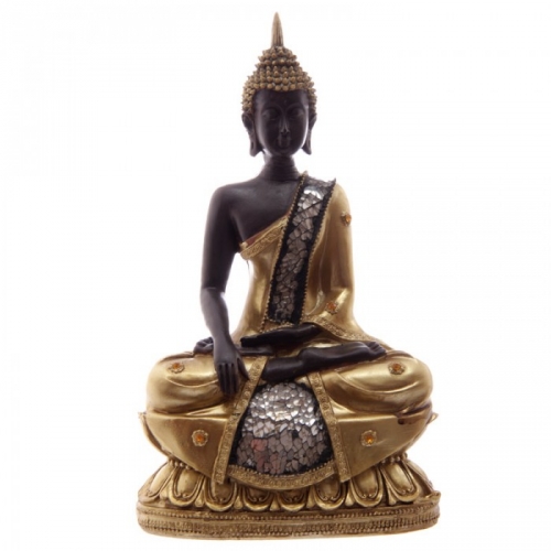 Bouddha Thaï Or & Marron / Décoration Zen