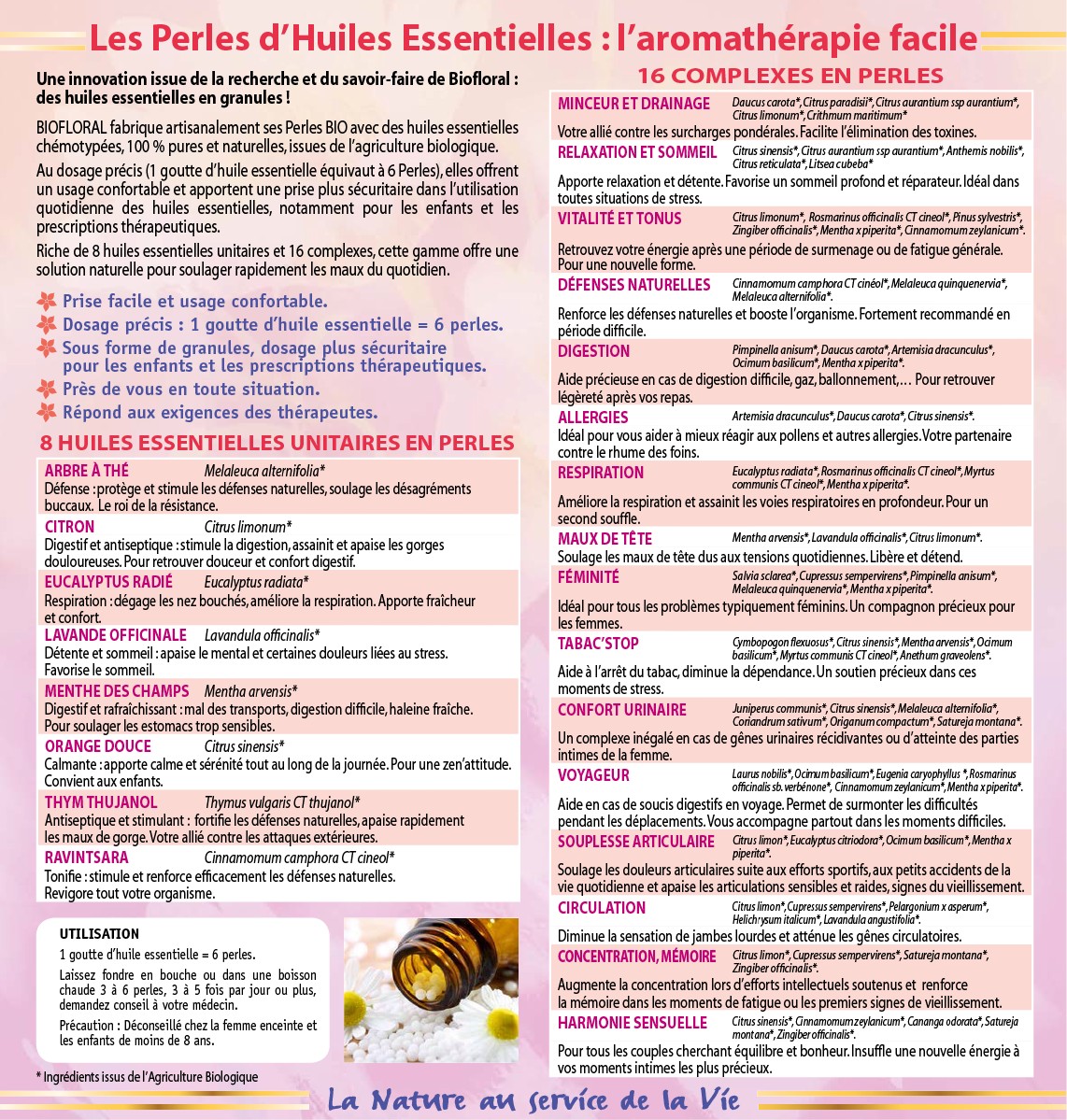 Perles d'Huiles Essentielles Ravintsara Bio - Biofloral Perles d'Huiles Essentielles Ravintsara Bio - Biofloral