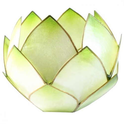 Bougeoir Fleur de Lotus refermée Vert / Décoration Zen