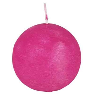 Bougie Boule Fushia / Marques