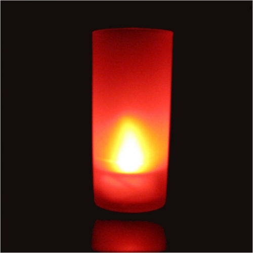 Photophore LED rouge / Décoration Zen