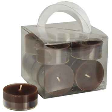 Bougies chauffe-plats Marron x12 / Marques