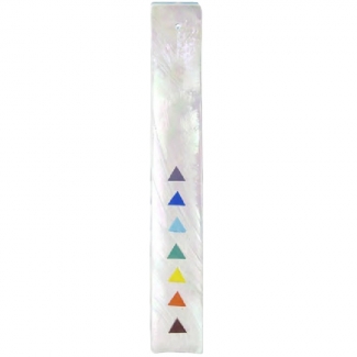 Porte-Encens en verre blanc Chakras