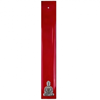 Porte-Encens en verre Rouge Bouddha
