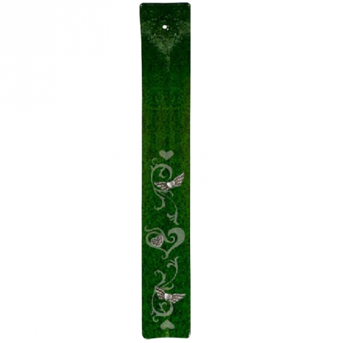 Porte-Encens en verre scintillant Vert 
