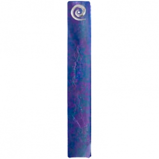 Porte-Encens en verre Bleu irisé Spirale