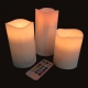 Set de 3 Bougies Cire LED