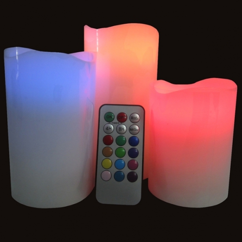 Set de 3 Bougies Magique avec LED / Décoration Zen