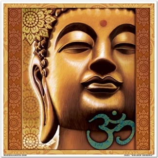 Grand Sticker Golden Bouddha